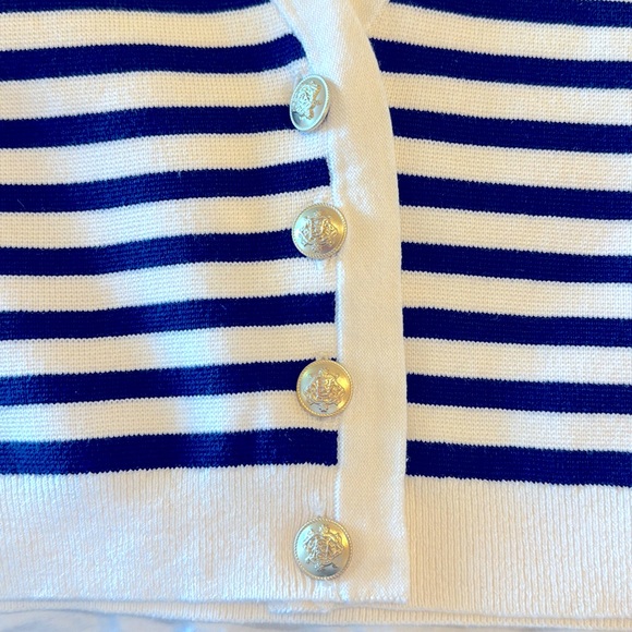 JCrew Blue/White striped vest. - Picture 3 of 4